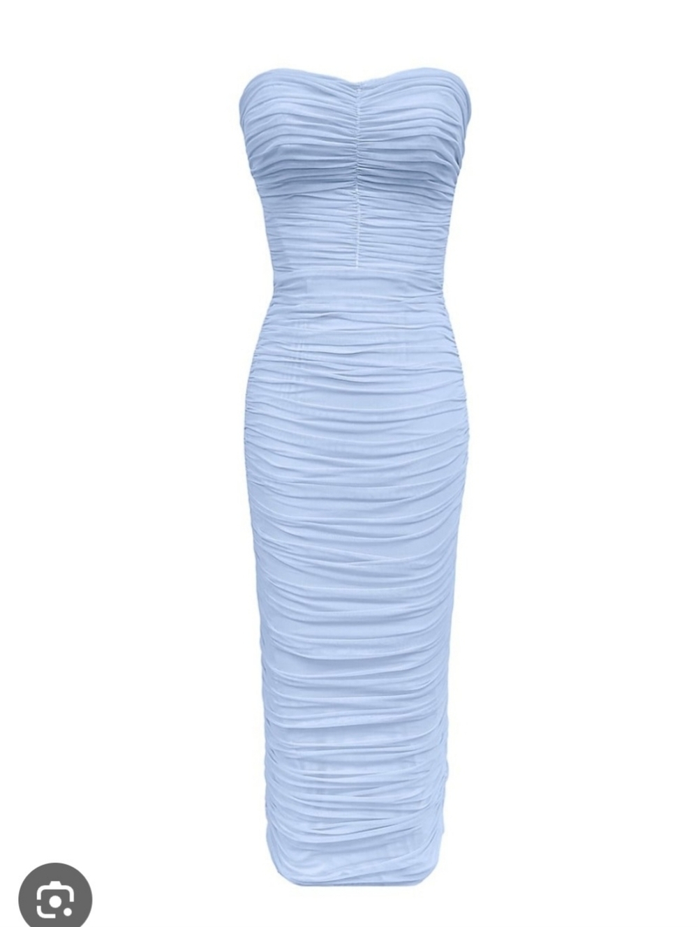 Anthropologie Dress The Population Heather Strapless Ruched Midi Dress